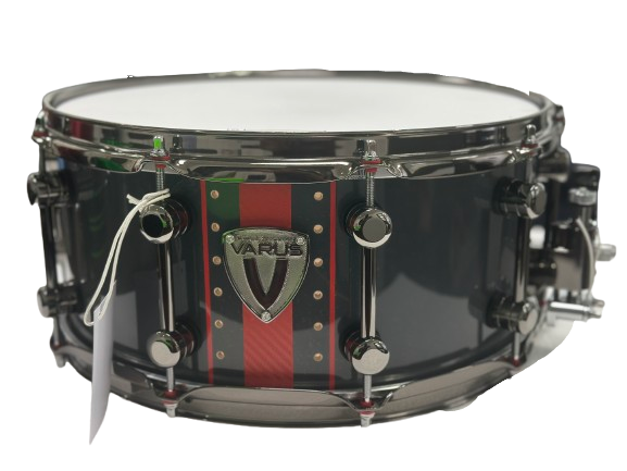 Varus Deluxe Gray Red 14x6.5" Custom Snare Drum