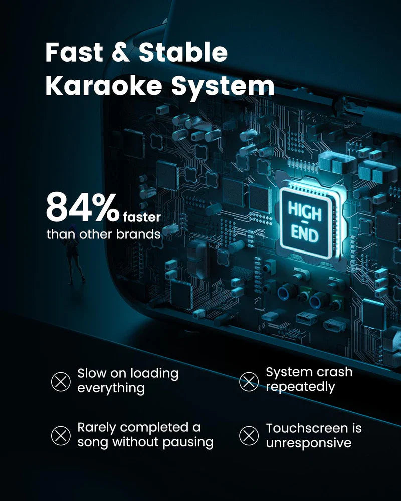 X1 - Ikarao Break X1 Smart Karaoke Machine - 13.3"" HD Touchscreen and two Microphones