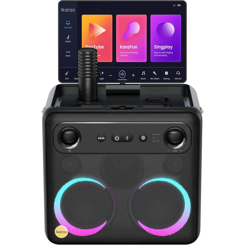 X2 - Ikarao Break X2 Smart Karaoke Machine - 10.1"" HD Touchscreen and two Microphones