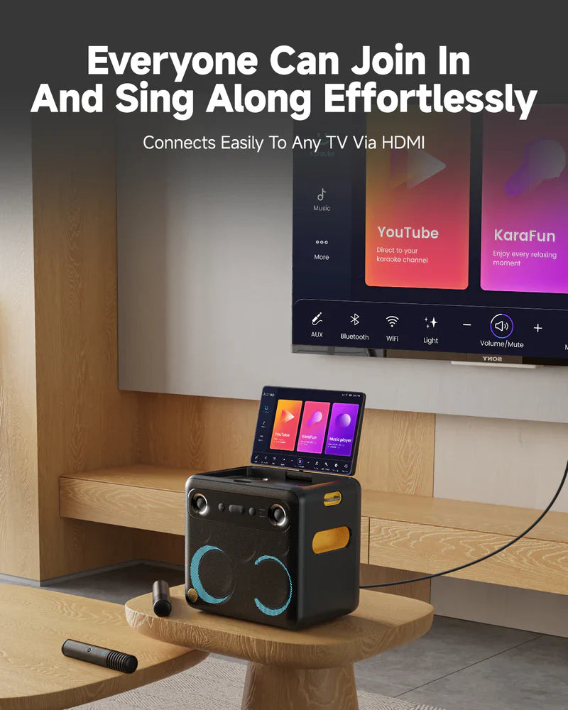 X2 - Ikarao Break X2 Smart Karaoke Machine - 10.1"" HD Touchscreen and two Microphones