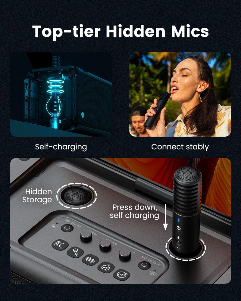 X1 - Ikarao Break X1 Smart Karaoke Machine - 13.3"" HD Touchscreen and two Microphones