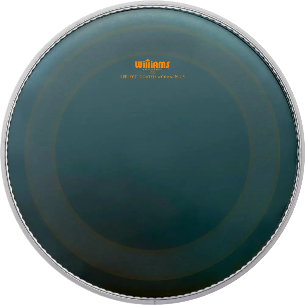 Williams 24" Signature AA DP Oil Reflect Black Coated Muffle BASS DRUM Drumhead (WCBAA2ff-15MIL-24BD)