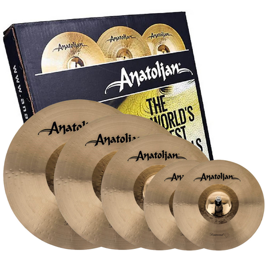 Anatolian Cymbals Pack - 5pc Diamond Trinity Series (14H, 16C, 18C, 21R)