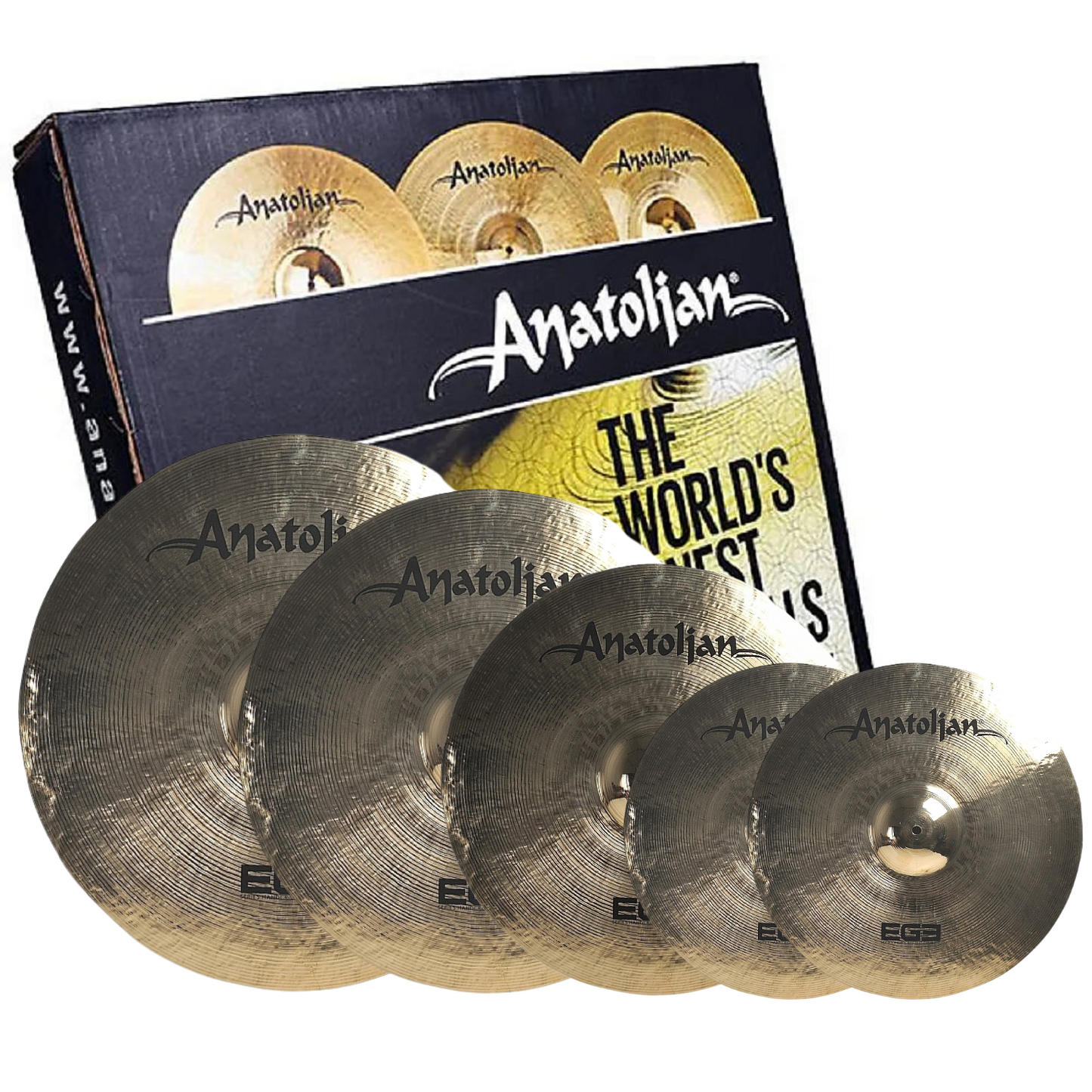 Anatolian Cymbals Pack - 5pc EGE Series (14H, 16C, 18C, 21R)