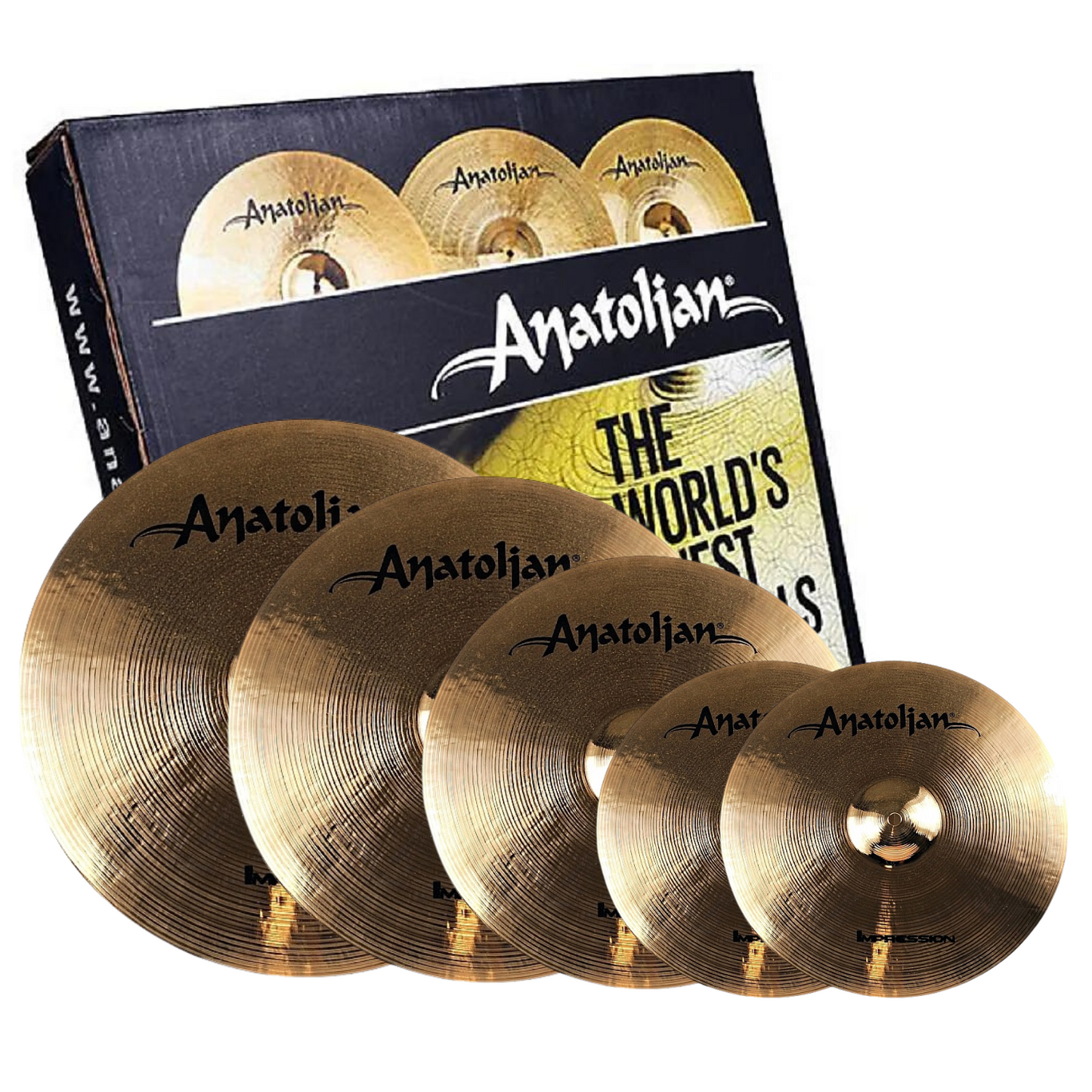 Anatolian Cymbals Pack - 5pc Impression Series (14H, 16C, 18C, 20R)