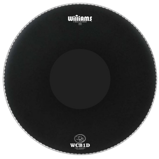 Williams 12" SP Black Coated DS Inverted Black Dot DS Drumhead (dsWCB1D-7MIL-12)