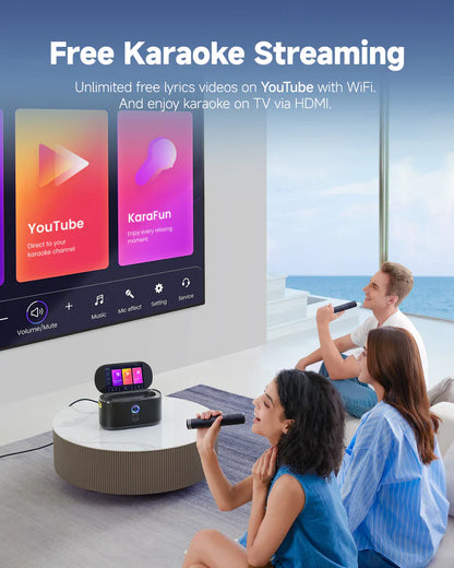 S1 - Ikarao Shell S1 Smart Karaoke Machine - 10.1"" HD Touchscreen and two Microphones