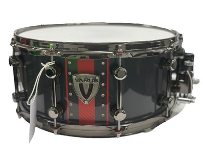 Varus Deluxe Gray Red 14x6.5" Custom Snare Drum