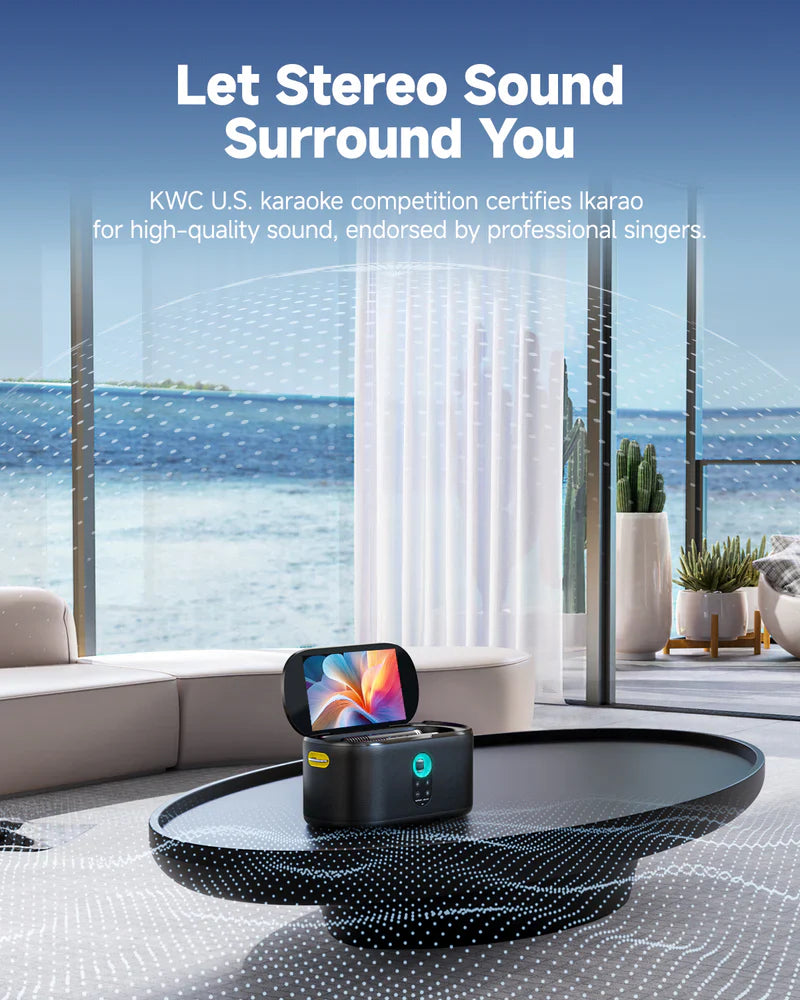 S1 - Ikarao Shell S1 Smart Karaoke Machine - 10.1"" HD Touchscreen and two Microphones