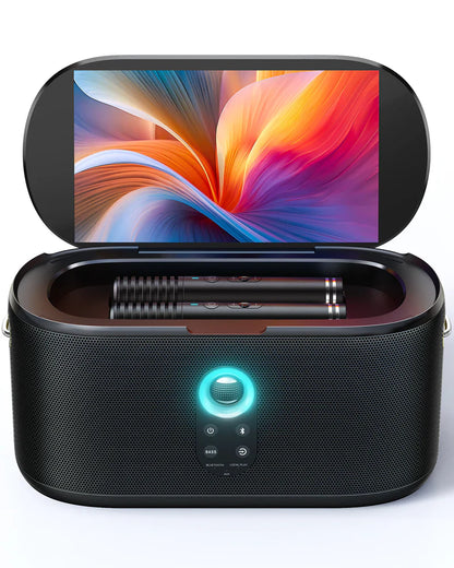 S1 - Ikarao Shell S1 Smart Karaoke Machine - 10.1"" HD Touchscreen and two Microphones