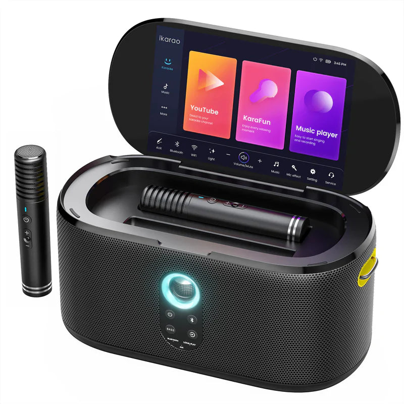 S1 - Ikarao Shell S1 Smart Karaoke Machine - 10.1"" HD Touchscreen and two Microphones