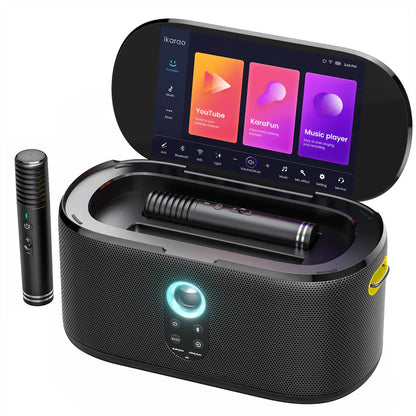 S1 - Ikarao Shell S1 Smart Karaoke Machine - 10.1"" HD Touchscreen and two Microphones