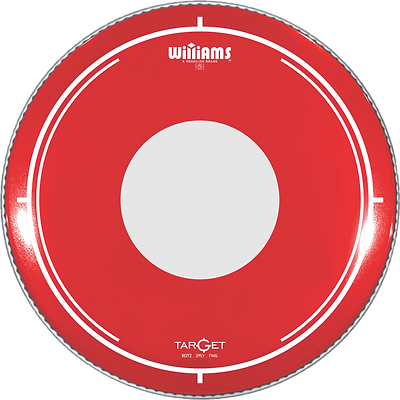 Williams 08" DP Red Oil Target White Dot Drumhead (RDT2-7MIL-08)