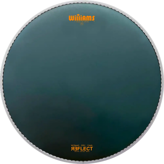 Williams 18" Signature AA DP Oil Reflect Black Coated Drumhead (WCBAA2-15MIL-18)