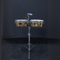 Williams PercussionTimbales Steel 14/15X6.5 Lacquer + Stand + 2 Cowbell