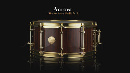 Doc Sweeney Aurora 14x6.5" Shedua Custom Snare Drum